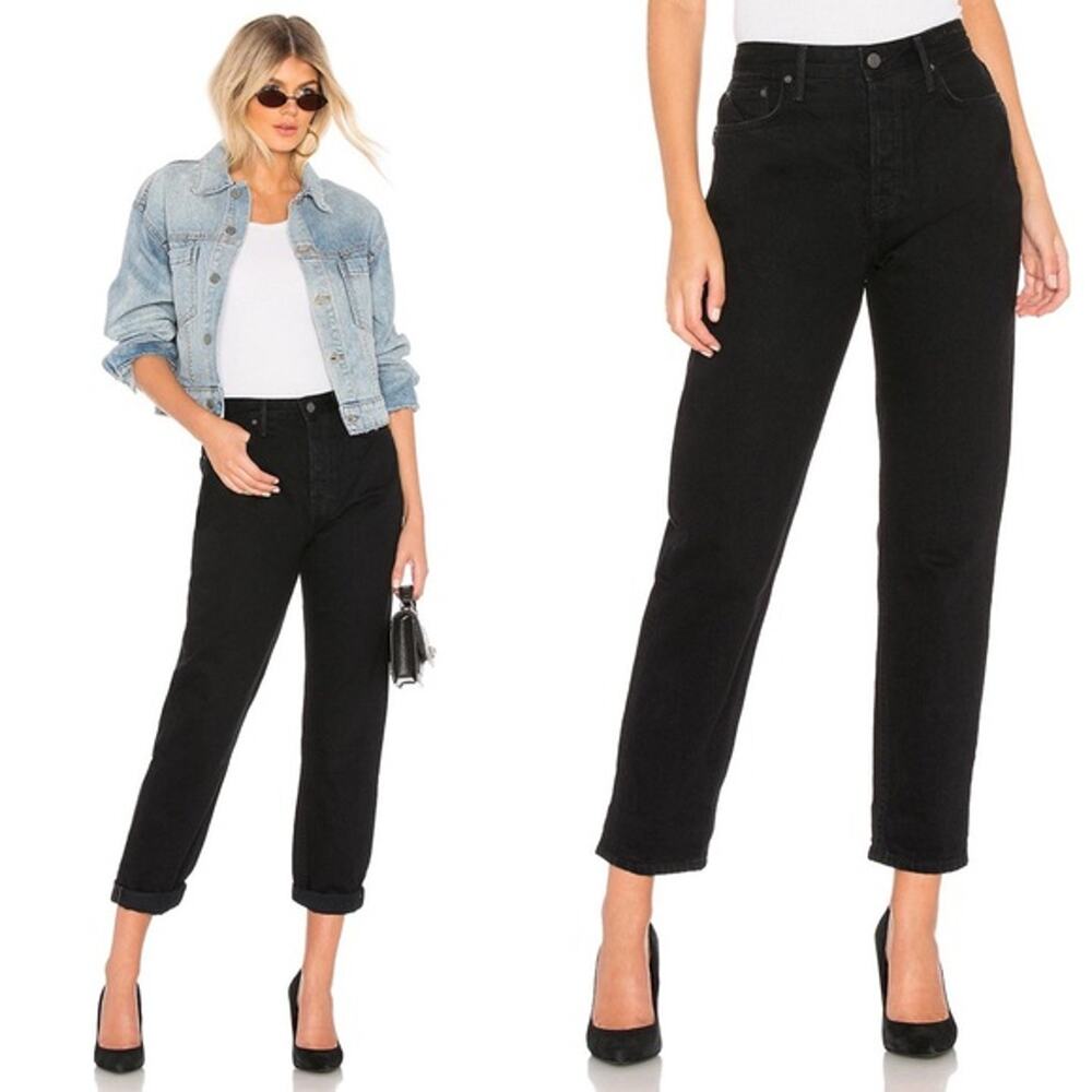 GRLFRND Button Fly Devon Boyfriend High Rise Jean in Late Night Recall Size 25